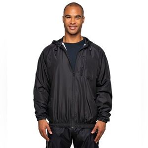 Rawlings Black Zip Up Windbreaker Jacket Size Small